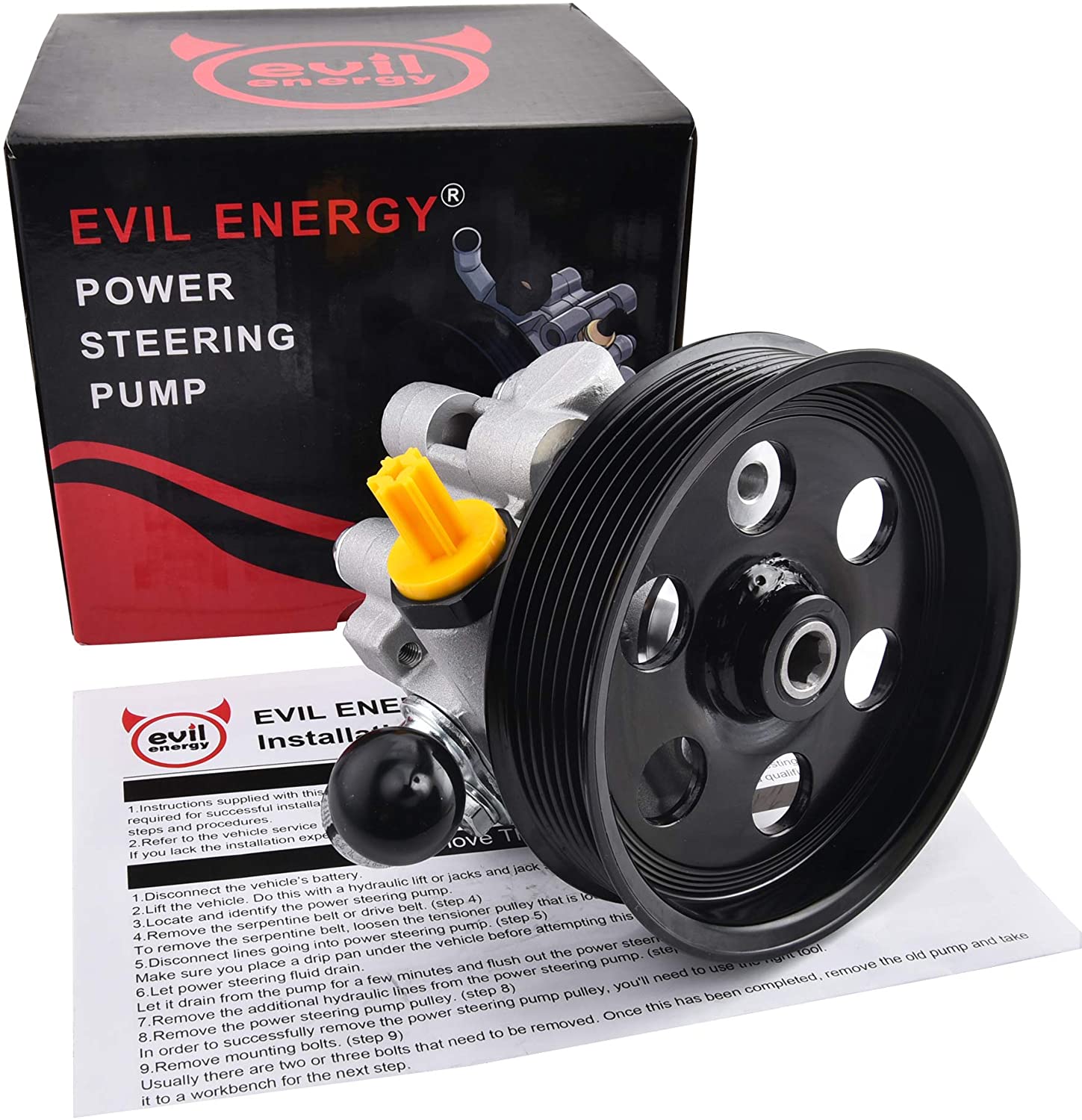 EVIL ENERGY Power Steering Pump With Pulley Compatible With 2005-2010 Chrysler 300 2009-2010 Dodge Challenger 2006-2010 Dodge Charger Replacement for 21-5445 960-5445